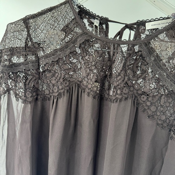 NWT - Rebecca Taylor Silk Boxy Lace Dress - Size 6 - Picture 12 of 13